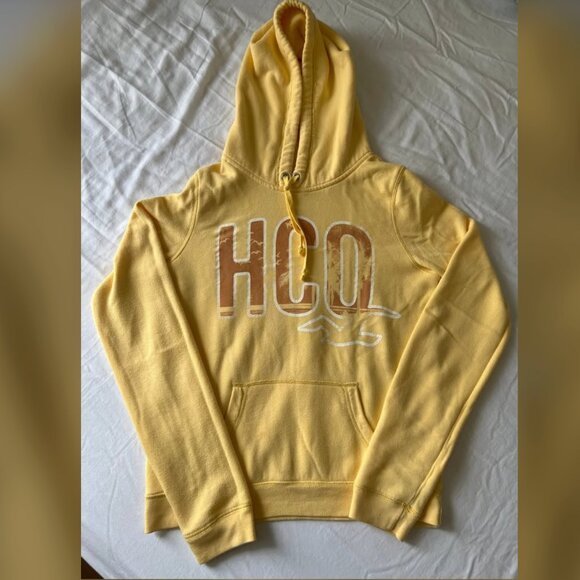 VINTAGE Y2K 2000's Yellow Hollister Hoodie - Picture 1 of 4